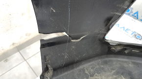 Front bumper bare Hyundai Sonata 18-19 black, torn, cracked, dented, scratches, broken fasteners