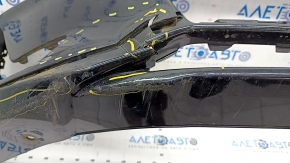 Front bumper bare Hyundai Sonata 18-19 black, torn, cracked, dented, scratches, broken fasteners