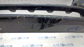 Front bumper bare Hyundai Sonata 18-19 black, torn, cracked, dented, scratches, broken fasteners