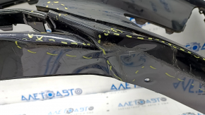 Front bumper bare Hyundai Sonata 18-19 black, torn, cracked, dented, scratches, broken fasteners