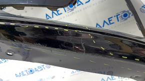 Front bumper bare Hyundai Sonata 18-19 black, torn, cracked, dented, scratches, broken fasteners