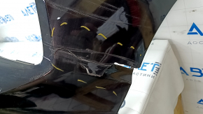 Front bumper bare Hyundai Sonata 18-19 black, torn, cracked, dented, scratches, broken fasteners