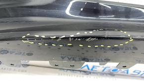 Lower rear bumper trim Hyundai Sonata 18-19 for 1 pipe, black, scratches, dent