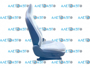 Passenger seat Tesla Model S 12-15 pre-rest, type 2, with airbag, electric, heated, gray leather, cracked leather, needs cleaning, minor scratches