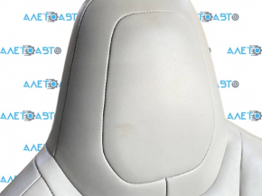 Passenger seat Tesla Model S 12-15 pre-rest, type 2, with airbag, electric, heated, gray leather, cracked leather, needs cleaning, minor scratches
