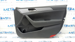 Door trim card front right Hyundai Sonata 18-19 black, gray molding