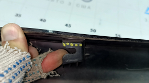 Left threshold Hyundai Sonata 18-19 black, broken fasteners, scratches