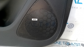 Door trim card front left Chevrolet Volt 11-15 black with gray insert, BOSE, scratches, dent, tear