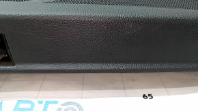 Door trim card front left VW Passat b8 16-19 USA black with black insert plastic, armrest leather, molding gray gloss, scratches