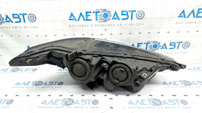 Front left headlight complete Ford Fusion mk5 17-20 halogen, with DRL, crack in mount