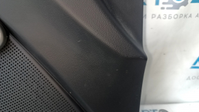 Door trim card front left Chevrolet Camaro 16- black, leather, scuffs, scratches, bump on leather