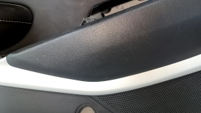 Door trim card front left Chevrolet Camaro 16- black, leather, scuffs, scratches, bump on leather
