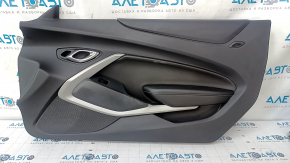 Door trim card front right Chevrolet Camaro 16- black, leather, whitened plastic, scratches
