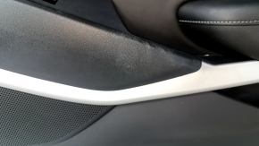 Door trim card front right Chevrolet Camaro 16- black, leather, whitened plastic, scratches