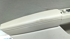 Door trim card rear left Ford Fusion mk5 17-20 plastic gray, with gray insert leather, upper trim black, needs cleaning, dented cloth, scratches