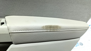 Door trim card rear right Ford Fusion mk5 17-20 plastic gray, with gray insert leather, upper trim black, for cleaning