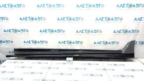 Left threshold Chevrolet Volt 16 - black with graphite, dented, rubbed, fastener torn off