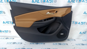Door trim card front left Chevrolet Volt 16- black, with brown insert leather, BOSE, scratches, abrasions