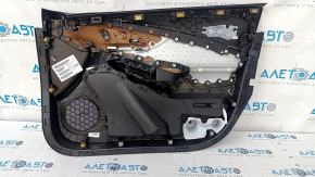 Door trim card front left Chevrolet Volt 16- black, with brown insert leather, BOSE, scratches, abrasions