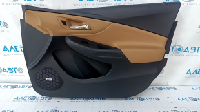Door trim card front right Chevrolet Volt 16- black, with brown insert leather, BOSE, scratches, abrasions