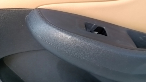 Door trim card front right Chevrolet Volt 16- black, with brown insert leather, BOSE, scratches, abrasions