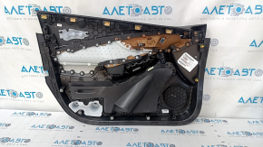 Door trim card front right Chevrolet Volt 16- black, with brown insert leather, BOSE, scratches, abrasions