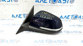 Left side mirror BMW 3 F30 4d 13-18 usa 5 pins, matt mount, turn signal, blue, butt