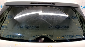 Bare trunk door with glass VW Tiguan 18- white LC9A, bumps, scratches on glass