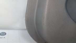 Door trim card front right Kia Optima 11-15 gray, with gray insert cloth, armrest leather, scratches, abrasions, dent, for dry cleaning, tear, cracked leather