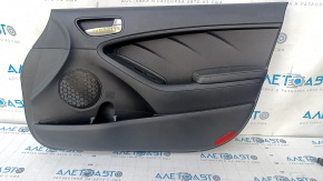 Door trim card front right Kia Forte 4d 17-18 rest, black, armrest black leather, scratches
