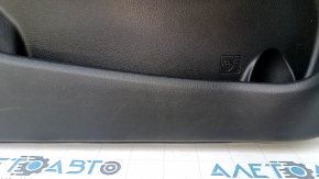Door trim card front left Kia Optima 11-15 black, with gray insert cloth, armrest leather, scratches, abrasions, crack in fastening, missing fastening