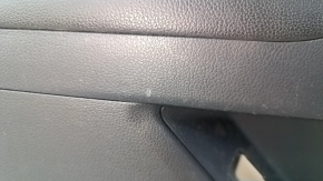 Door trim card front left Kia Optima 11-15 black, with gray insert cloth, armrest leather, scratches, abrasions, crack in fastening, missing fastening