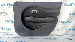 Door trim card front right Kia Soul 14-19 black, with black insert cloth, armrest leather, scuffs, scratches, dent