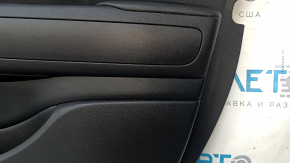 Door trim card front right Kia Soul 14-19 black, with black insert cloth, armrest leather, scuffs, scratches, dent