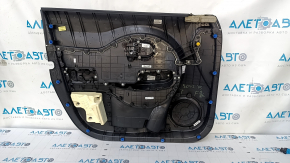 Door trim card front right Kia Soul 14-19 black, with black insert cloth, armrest leather, scuffs, scratches, dent