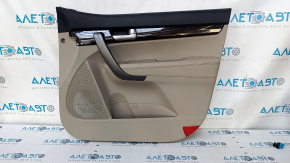 Door trim card front right Kia Sorento 10-15 beige, armrest leather, overlay color wood, scratches