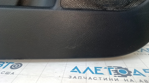 Door trim card front left Kia Sorento 10-15 black, leather armrest, backlight, wood insert, Infiniti, scratches, abrasions, chrome peeling on the handle