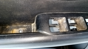 Door trim card front left Kia Soul 14-19 black, with black insert cloth, armrest leather, scuffs, scratches