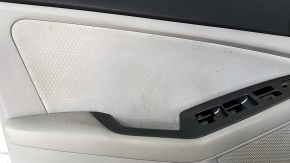 Door trim card front left Kia Optima 11-15 gray, with gray insert cloth, armrest leather, scratches, abrasions, plastic turned white, burrs, for dry cleaning
