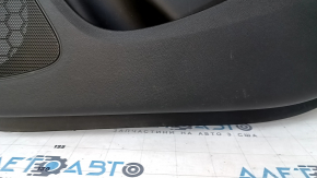 Door trim card front right Chevrolet Volt 11-15 black, with individual light green insert, BOSE, leather armrest, dent, scratches, abrasions, cracked insert