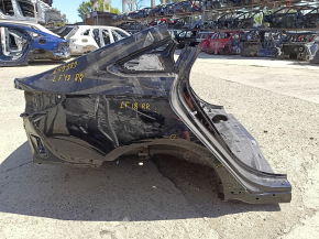 Quarter wing rear right Hyundai Sonata 15-19 black on the body, bump, dent