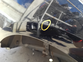 Quarter wing rear right Hyundai Sonata 15-19 black on the body, bump, dent