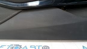 Door trim card front right Chevrolet Camaro 16- black, armrest leather, glossy trim, scratches, abrasions, missing fasteners