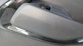 Door trim card front right Chevrolet Camaro 16- black, armrest leather, glossy trim, scratches, abrasions, missing fasteners