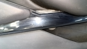 Door trim card front right Chevrolet Camaro 16- black, armrest leather, glossy trim, scratches, abrasions, missing fasteners