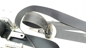 Passenger seat belt Toyota Highlander 14-19 black, shot, needs cleaning