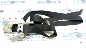 Passenger seat belt Toyota Highlander 14-19 black, shot, needs cleaning