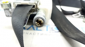 Passenger seat belt Toyota Highlander 14-19 black, shot, needs cleaning