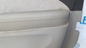 Door trim card front right Chevrolet Volt 11-15 light gray, with gray insert velour, bump, scratches, whitened plastic