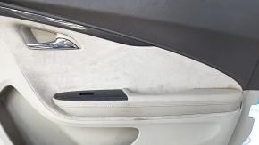 Door trim card front right Chevrolet Volt 11-15 light gray, with gray insert velour, bump, scratches, whitened plastic